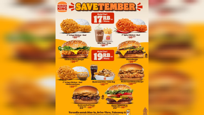 Promo Savetember 2025 di Burger King. [Instagram]